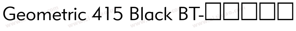 Geometric 415 Black BT字体转换